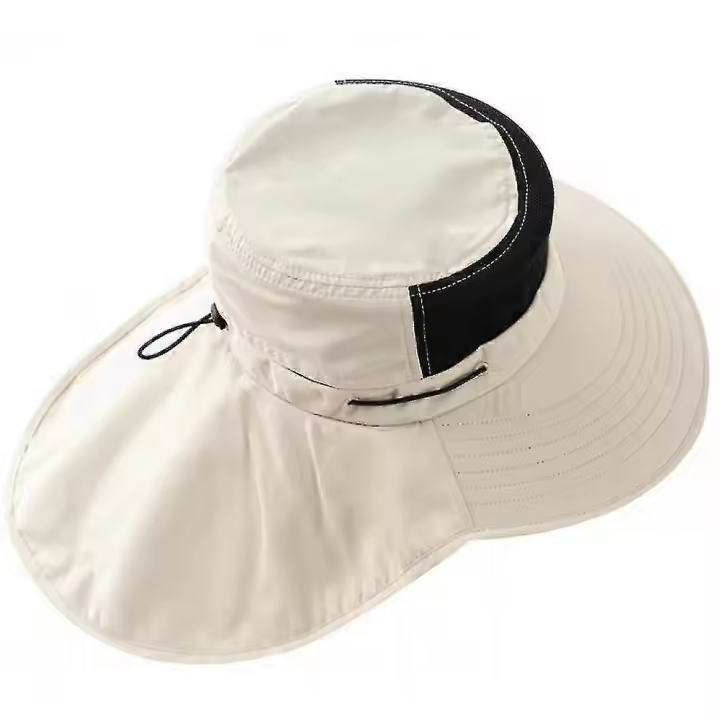 Sombrero único para hombres y mujeres adultos, sombrero de ala grande para exteriores, sombrero para el sol (beige) - 1