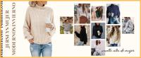 Suéter de DOT para Mujer, suéter de gran tamaño de Invierno, suéter Suelto informal con Murciélago y Lago, Jersey de DOT de manga Larga para invierno - details 4