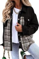 Chaqueta vaquera de manga larga para mujer, camisa a cuadros con botones, Tops de otoño e invierno - details 17