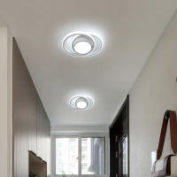 Goeco-Lámpara de Techo LED Blanca Redonda de Aluminio, 32W, 27x22x6 CM, Luz Blanca 6500K, Ideal para Pasillo Cocina - details 10