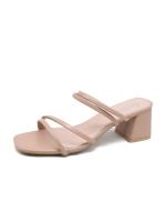 Elegantes Sandalias de Mujer con Tacones Cuadrados Zapatillas de Verano Moda 2025 - details 15