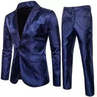 Traje de vestido de cachemir de 2 piezas para hombre, conjuntos de pantalones de Blazer de boda de fiesta - details 22