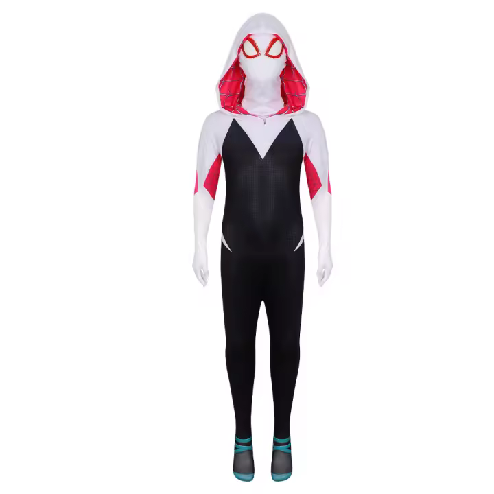 Traje ajustado de Gwen Spider-Man y Miles, para adultos y niños, disfraz de héroe para Halloween/Cosplay - 1