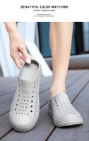 Sandalias para Mujer con Agujeros Estilo Coreano Transpirable Ideal para Ocio al Aire Libre, Playa, Paseo, Zapatillas Frescas, Suela Gruesa, Suela Suave - details 2