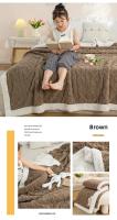 Manta de Lana Cálida y Espesa en Sherpa con Forro de Coral Suave para Invierno Ideal para Solapa de Cama Individual y Doble - details 5