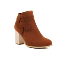 Botas de tobillo Chelsea con nudo de corbata para mujer Zapatos cortos con tacón plegable y punta cerrada - details 1
