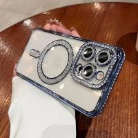 Funda Transparente de Diamante para iPhone Carga Inalámbrica Magnética Accesorios de Electrónica - details 25