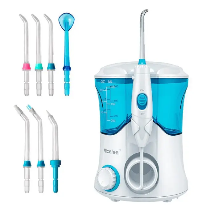 FC169 Ultrasonic Oral Irrigator Water Jet Flosser 600ML Water Tank Jet Tips Teeth Cleaner Dental Water Flosser 7 Nozzle - 1