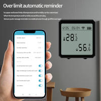 Sensor inteligente de temperatura y humedad con pantalla Digital LCD, Detector de termómetro interior para Alexa y Google - details 3