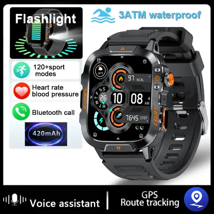 Nuevo reloj inteligente con asistente de voz para llamadas, pantalla AMOLED de 1,96 pulgadas, reloj inteligente deportivo con monitoreo de salud 24H para Android IOS - 1