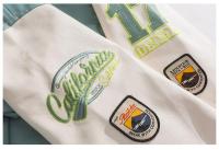 Chaqueta de Béisbol Bordada Ropa de Calle Hip-Hop para Hombres y Mujeres Cuero PU Varsity Bomber - details 7