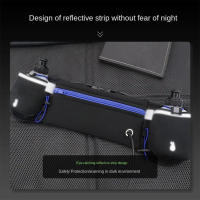 1pc Sports Waist Bag Reflective Strip Design Running Phone Pocket Waterproof Gym Bags Hold Water Bottle Belt with Kettle - details 1