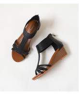 Sandalias de cuña para mujer, novedad de verano 2025, suela gruesa, talla grande, informales, versátiles, con suela suave, sandalias romanas para mujer - details 15