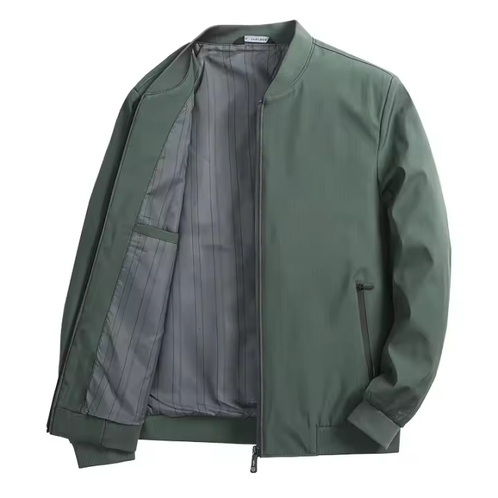 Chaqueta casual para hombre, chaqueta holgada con cuello levantado, impermeable, novedad - 1