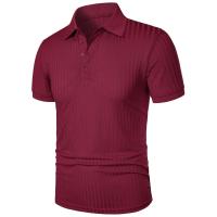 Ropa deportiva para correr para hombre, poste de pie de manga corta de alta elasticidad de verano, suéter básico de punto fino - details 26