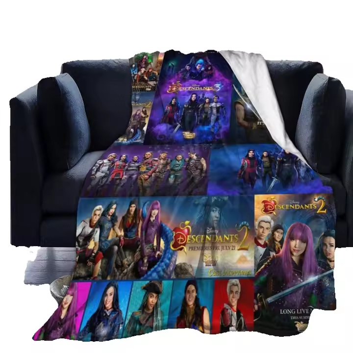 Descendants-Manta de franela para cama y sofá, micromanta ultrasuave de lujo, novedad, X364 - 1