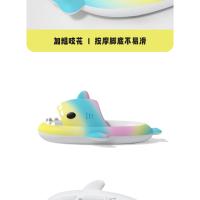 Arco iris cambio gradual niños tiburón zapatillas geniales lindo de dibujos animados antideslizante sandalias de bebé - details 13