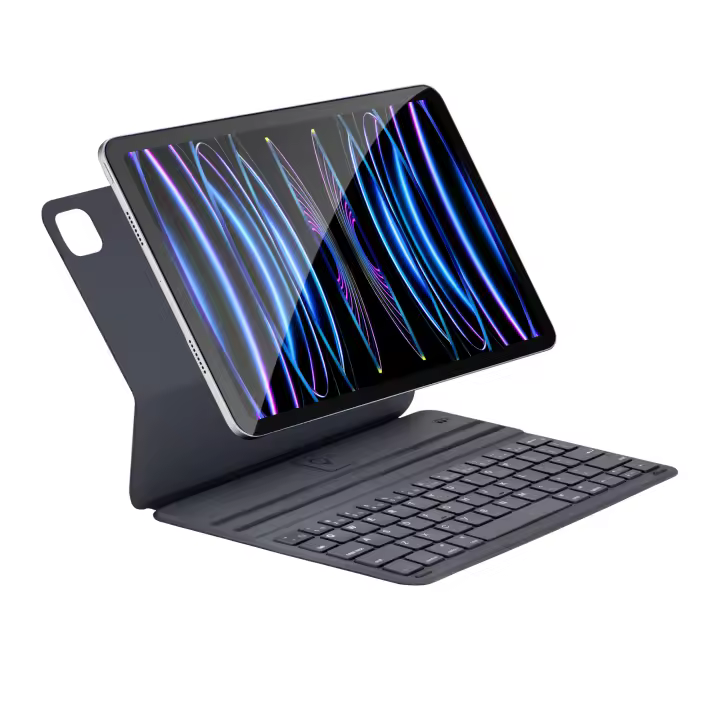 Funda de cuero con teclado para iPad Air 4 Air 5 10,9 Air 11 M2 M3 2024 2025 Pro 11 2018 2020 2021 2022 - 1