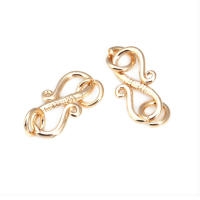 Cierre de latón color oro de 18K en forma de S y M para pulseras y collares, suministros para la fabricación de joyería, accesorios para bricolaje. - details 26