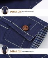 Nueva marca de moda Camisa de cuadros de algodón Camiseta slim fit para hombre camisa social para hombres de manga larga negocios camisas hombre m-5xl - details 13