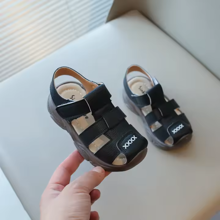 Zapatos de playa de verano para bebé, moda clásica, punta hueca, antilazo, sandalias transpirables para niños, guardería - 1