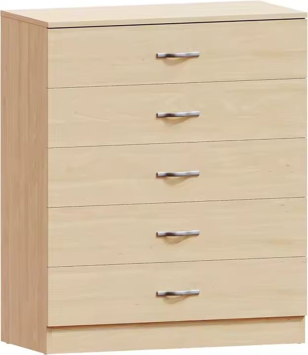 Cajonera de 5 Cajones con Tiradores y Rieles de Metal Soporte Exclusivo Anti-Inclinación para Cajón - 1