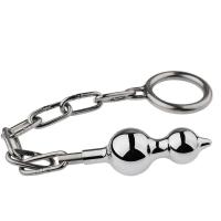 Juguetes sexuales para adultos de acero inoxidable, cadena, anillo con tapón Anal, estimulador de tracción de expansión para patio trasero, masaje de próstata, placer - details 3