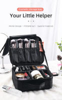 Bolso De Maquillaje Organizador Portátil Para Artistas Con Divisores Ajustables Estuche De Cosméticos De Nylon Estilo Casual - details 0