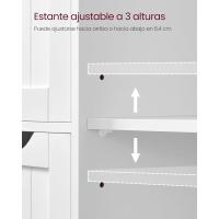 Gabinete de Almacenamiento con 4 Cajones y 1 Armario de Taquilla, Puerta Simple, Estante Ajustable, - details 3