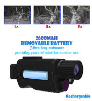 Monocular Digital Infrarrojo Visión Nocturna Eléctrica, 100% Oscuridad, 8x Zoom 2600mAh Batería Recargable, 32GB Tarjeta SD - details 5
