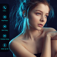 Auriculares Bluetooth para deporte de 6-8 horas de reproducción Micrófono HD Hi-Fi Súper Bajo inalámbrico Reducción de ruido - details 0