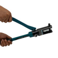 Crimpadora hidráulica Manual, herramienta de prensado Manual, YQK-300, 11 pares de troqueles, verde, negro - details 2