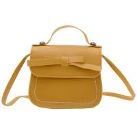Dulce bolso de hombro con lazo de cuero PU, bolso cruzado con lazo de Color sólido, monedero, cartera, Bolso pequeño para niños, ropa de calle - details 12