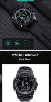 SHUNWAY 【】 Reloj electrónico para hombre con pantalla negra, resistente al agua, multifuncional, con luz nocturna de moda - details 4