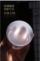 Taza de invitados de un solo anfitrión de porcelana blanca de kung fu de cerámica con semillas de hielo de jade gordo de oveja, taza de té japonés - details 7