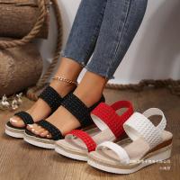 Sandalias de tacón de cuña para mujer, zapatos de verano - details 4