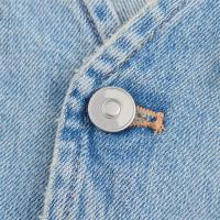 Mono Vaquero de Manga Corta con Cuello en V Ajuste Mono con Bolsillos y Botones, Cintura Decorada - details 4
