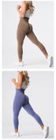 Leggings de contorno sin costuras moteado para mujer, mallas suaves de entrenamiento, trajes de Fitness, pantalones de Yoga, ropa de gimnasio de cintura alta, nuevo - details 6