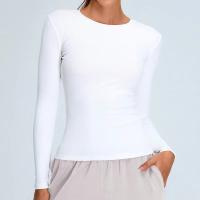 Top deportivo transpirable de manga larga con hombros descubiertos para mujer - details 5