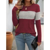 2025 Camiseta de Manga Larga para Mujer, Moda Otoño Invierno, Top de Cuello Redondo, Ropa Popular Coreana para Mujeres - details 10