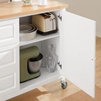 FKW47-W Carrito de Servir Carrito Auxiliar Cocina estantería de Cocina Carrito de Cocina móvil 100 x 92 x 45 cm Blanco ES - details 22