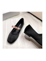 2025 nuevas zapatillas de ballet de boca baja con lazo francés para mujer, zapatos planos de una sola tira - details 9