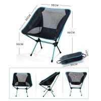 Portátil al aire libre ultraligero luz de la luna pesca Camping barbacoa plegable senderismo silla de jardín muebles de oficina muebles para el hogar - details 9