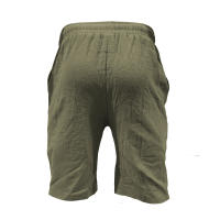 Verano Hombres Color Sólido Cinco Puntos Casual Pantalones Cortos Cordón Transpirable Pantalones de Playa Algodón Lino Pantalones Cortos Deportivos - details 19