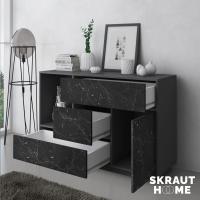 Mueble de Comedor Elegante Estilo Wind Madera Resistente Blanco/Cemento Longitud de 86x120x40cm - details 35