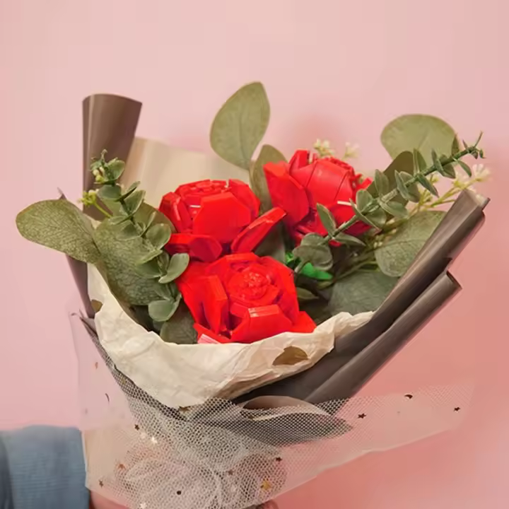 Ramo de Rosas Artificiales UV Resistant Ideal para Decoración de Hogar, Gift de San Valentín y Aniversario Tipo de Maceta - 1