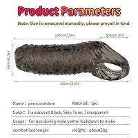 Empaque privado Extensor sexy reutilizable Condón retardante de la eyaculación Funda para pene Dildo masculino Juguetes sexuales para hombres Adultos 18+ Artículos eróticos - details 24