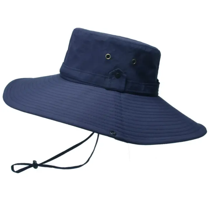 Sombrero de Montañismo de tela impermeable para hombre, sombreros de sol Anti-UV, gorra de pesca al aire libre, gorras de ala ancha, sombrero de cubo - 1