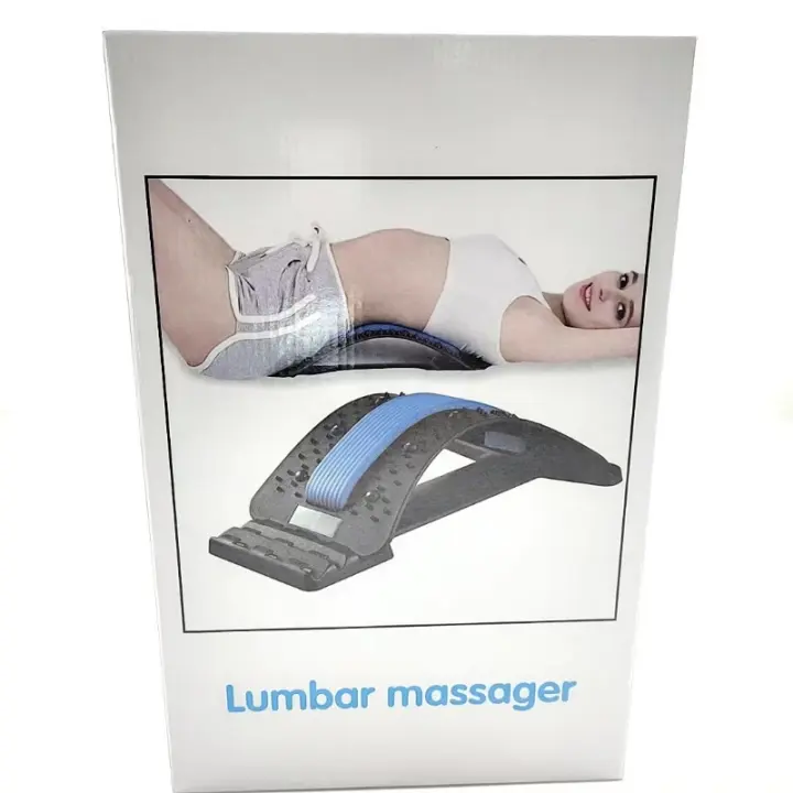 Chupete Lumbar Masajeador Lumbar Corrección Espina Tracción Camilla Acupuntura Terapia Magnética Relajación Cojín de Espalda - 1