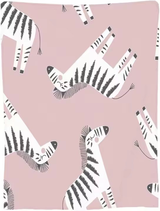 Manta de 50x60 pulgadas para adultos, mantas suaves y acogedoras, mantas cálidas, cebra de la selva, sofá cama - 1
